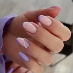 Purple press on nails